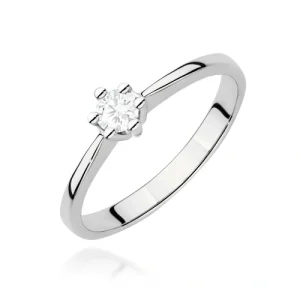 Pierścionek W0256 Diament 0,20ct białe złoto