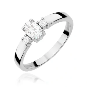 Pierścionek W0264 Diament Laboratoryjny 0,40ct białe złoto