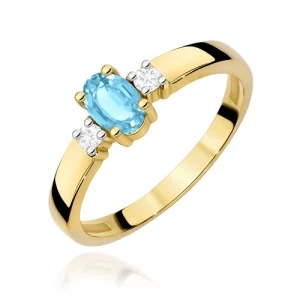 Pierścionek W0264 Topaz Swiss 0,50ct żółte złoto