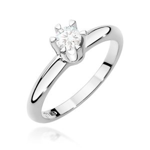 Pierścionek W0267 Diament Laboratoryjny 0,30ct białe złoto