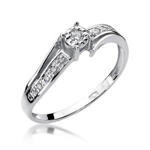 Pierścionek W0269 Diament 0,05ct białe złoto