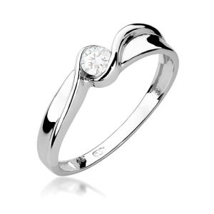 Pierścionek W0278 Diament 0,15ct białe złoto