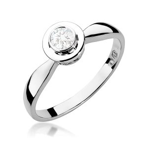 Pierścionek W0294 Diament 0,25ct białe złoto