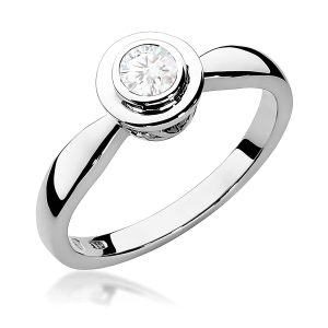 Pierścionek W0294 Diament Laboratoryjny 0,30ct białe złoto