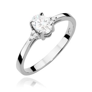 Pierścionek W0301 Biały szafir 0,50ct białe złoto