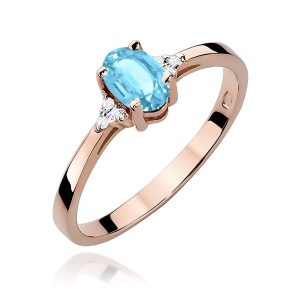 Pierścionek W0301 Topaz Swiss 0,50ct różowe złoto