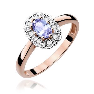 Pierścionek W0304 Tanzanit 0,40ct różowe złoto