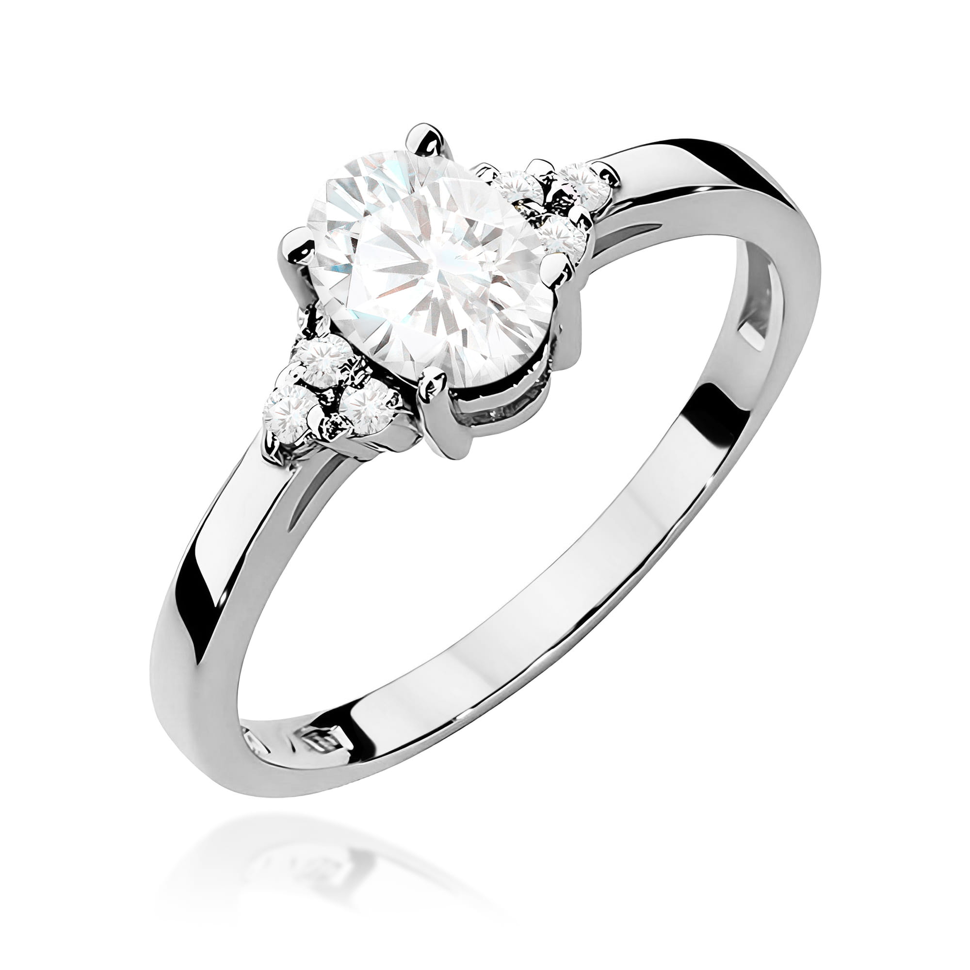 Pierścionek W0308 Diament laboratoryjny 0,70ct białe złoto