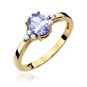 Pierścionek W0308 Tanzanit 0,70ct żółte złoto