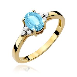 Pierścionek W0308 Topaz Swiss 0,90ct żółte złoto