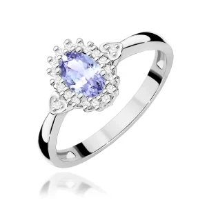 Pierścionek W0312 Tanzanit 0,40ct białe złoto