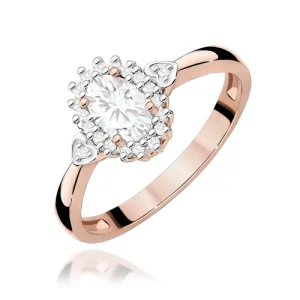 Pierścionek W0312 Diament Laboratoryjny 0,40ct różowe złoto