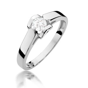 Pierścionek W0320 Diament Laboratoryjny 0,30ct białe złoto