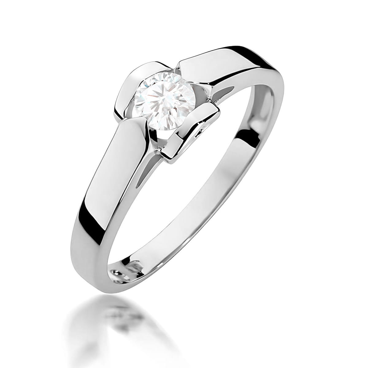 Pierścionek W0320 Diament Laboratoryjny 0,30ct białe złoto