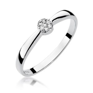 Pierścionek W0322 Diament 0,04ct białe złoto