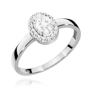 Pierścionek W0330 Diament laboratoryjny 0,40ct białe złoto