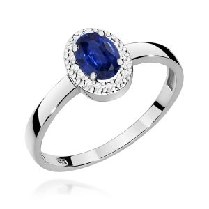 Pierścionek W0330 Szafir 0,70ct białe złoto