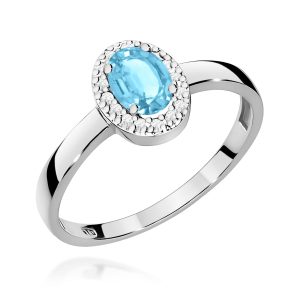 Pierścionek W0330 Topaz Swiss 0,50ct białe złoto