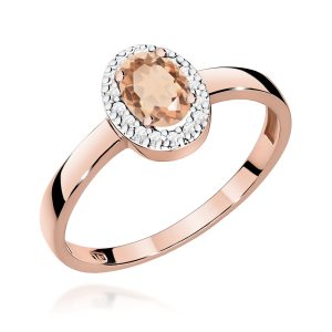 Pierścionek W0330 Morganit 0,40ct różowe złoto