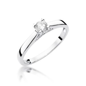 Pierścionek W0341 Diament 0,25ct białe złoto