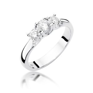 Pierścionek W0344 Diament 0,25ct białe złoto