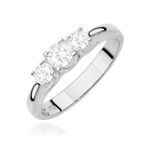 Pierścionek W0344 Diament Laboratoryjny 0,25ct białe złoto