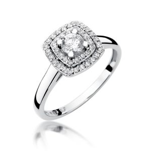 Pierścionek W0345 Diament 0,30ct białe złoto