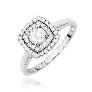 Pierścionek W0345 Diament Laboratoryjny 0,30ct białe złoto