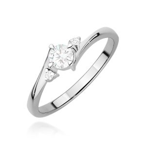 Pierścionek W0346B Diament 0,25ct białe złoto