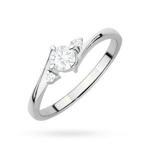 Pierścionek W0346 Diament Laboratoryjny 0,25ct białe złoto