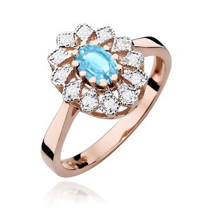 Pierścionek W0354 Topaz Swiss 0,50ct różowe złoto