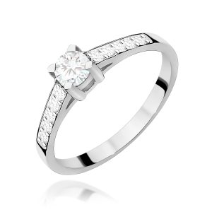 Pierścionek W364 Diament Laboratoryjny 0,30ct białe złoto