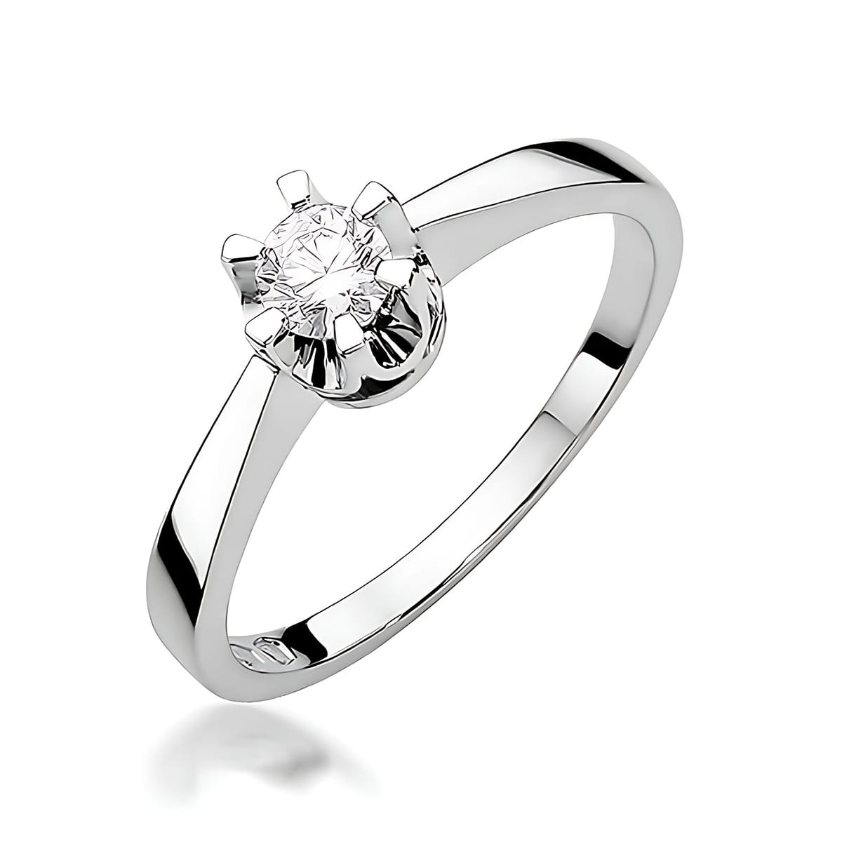 Pierścionek W0408 Diament Laboratoryjny 0,25ct białe złoto