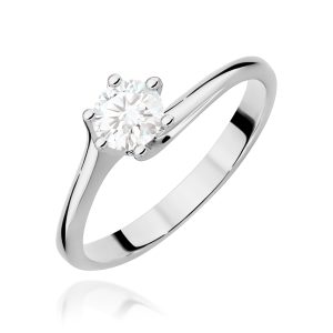 Pierścionek W0423 Diament Laboratoryjny 0,50ct białe złoto