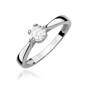 Pierścionek W0429 Diament Laboratoryjny 0,20ct białe złoto