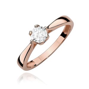 Pierścionek W0429 Diament 0,20ct różowe złoto