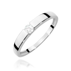 Pierścionek W0432 Diament 0,12ct białe złoto