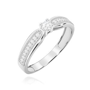 Pierścionek W0449 Diament 0,08ct białe złoto