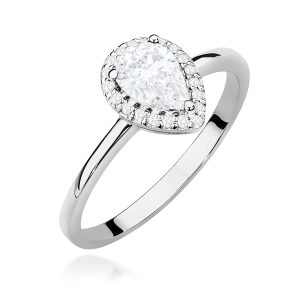 Pierścionek W0455 Diament Laboratoryjny 0,65ct białe złoto