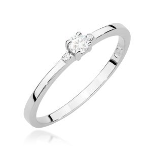 Pierścionek W0464 Diament 0,01ct białe złoto