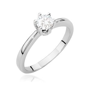 Pierścionek W0482 Diament 0,40ct białe złoto