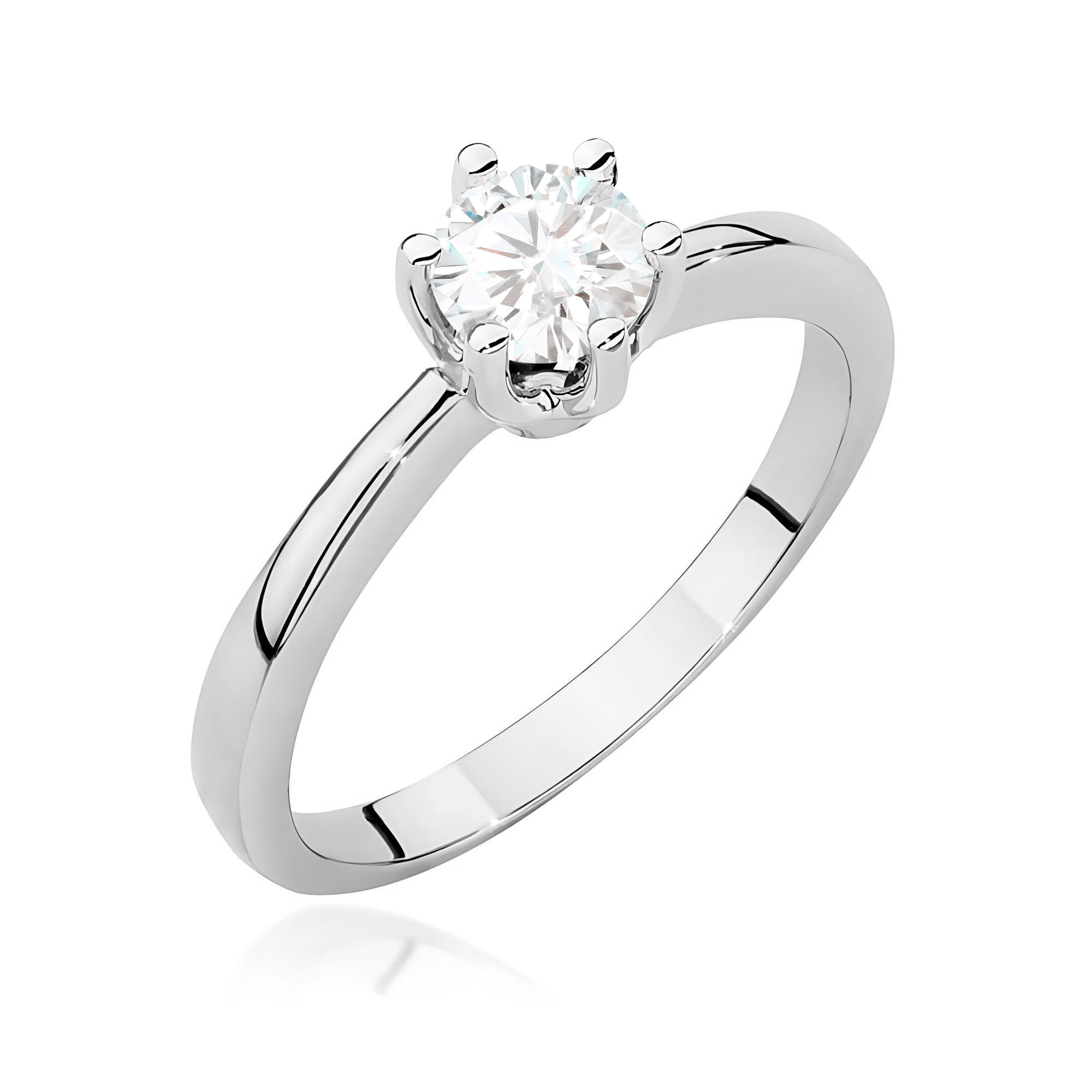 Pierścionek W0482 Diament Laboratoryjny 0,50ct białe złoto
