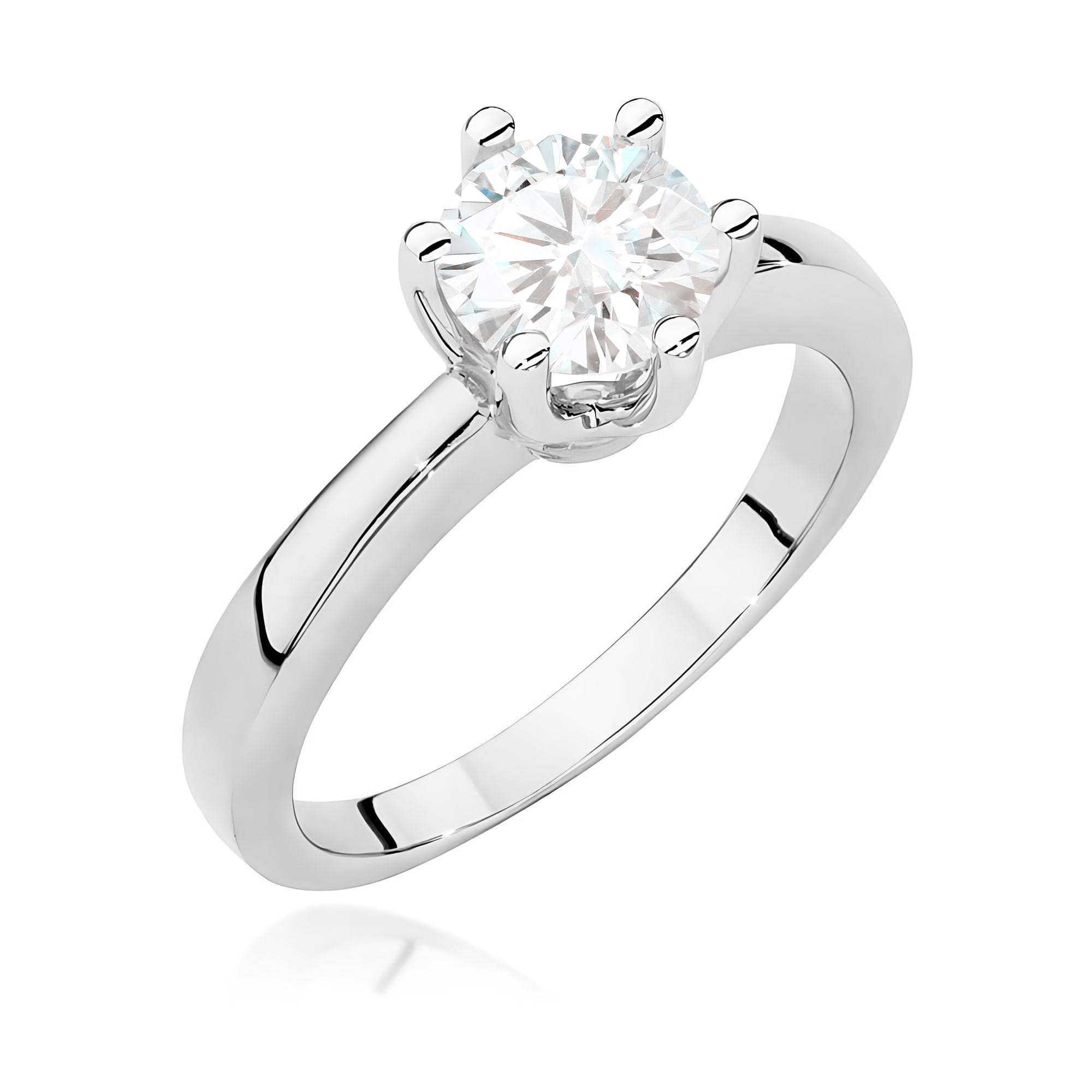 Pierścionek W0482 Diament Laboratoryjny 1,00ct białe złoto