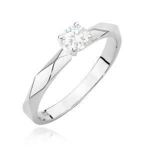 Pierścionek W0484 Diament 0,20ct białe złoto