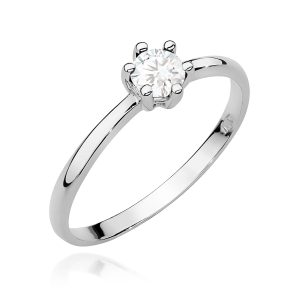 Pierścionek W0496 Diament 0,30ct białe złoto