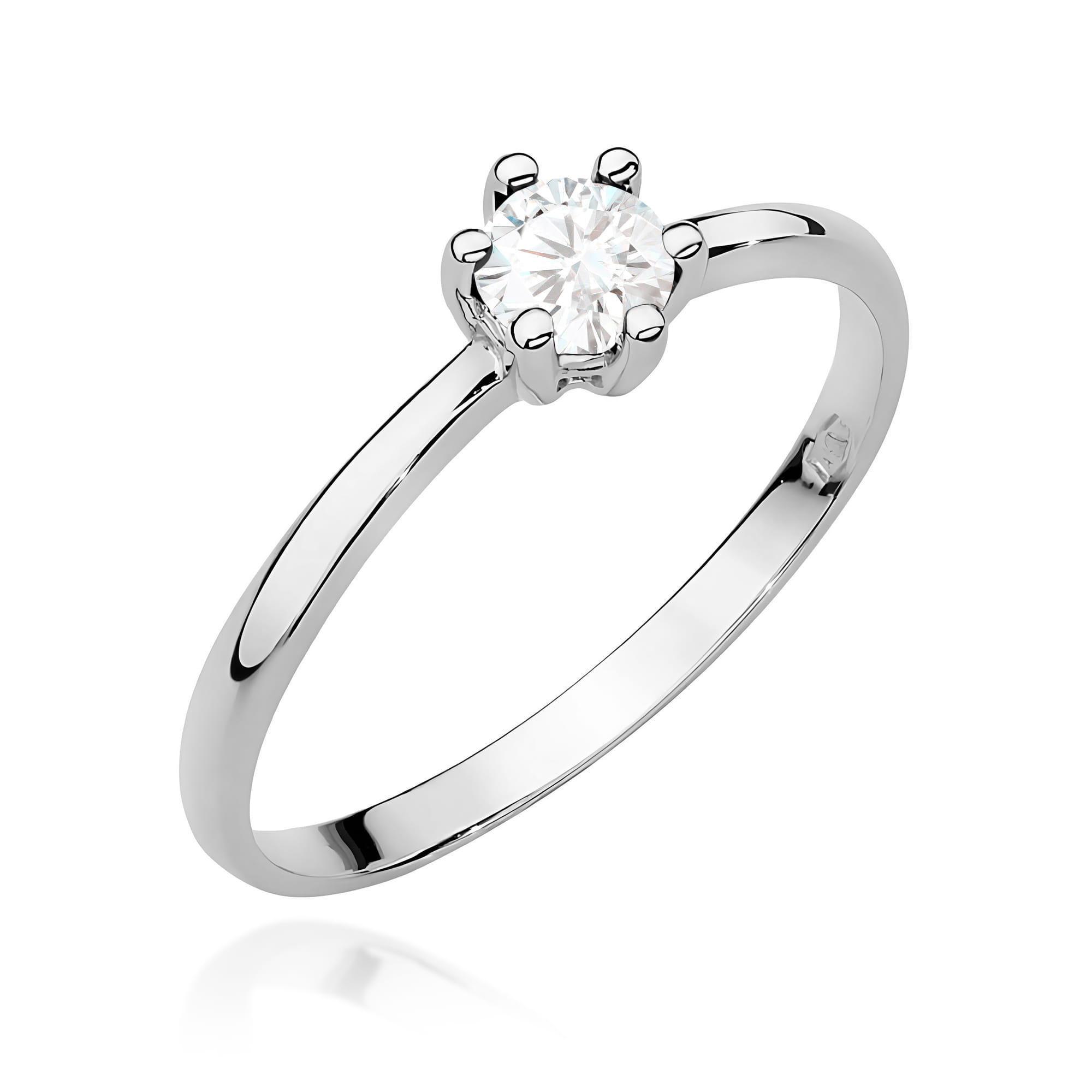 Pierścionek W0496 Diament 0,30ct białe złoto