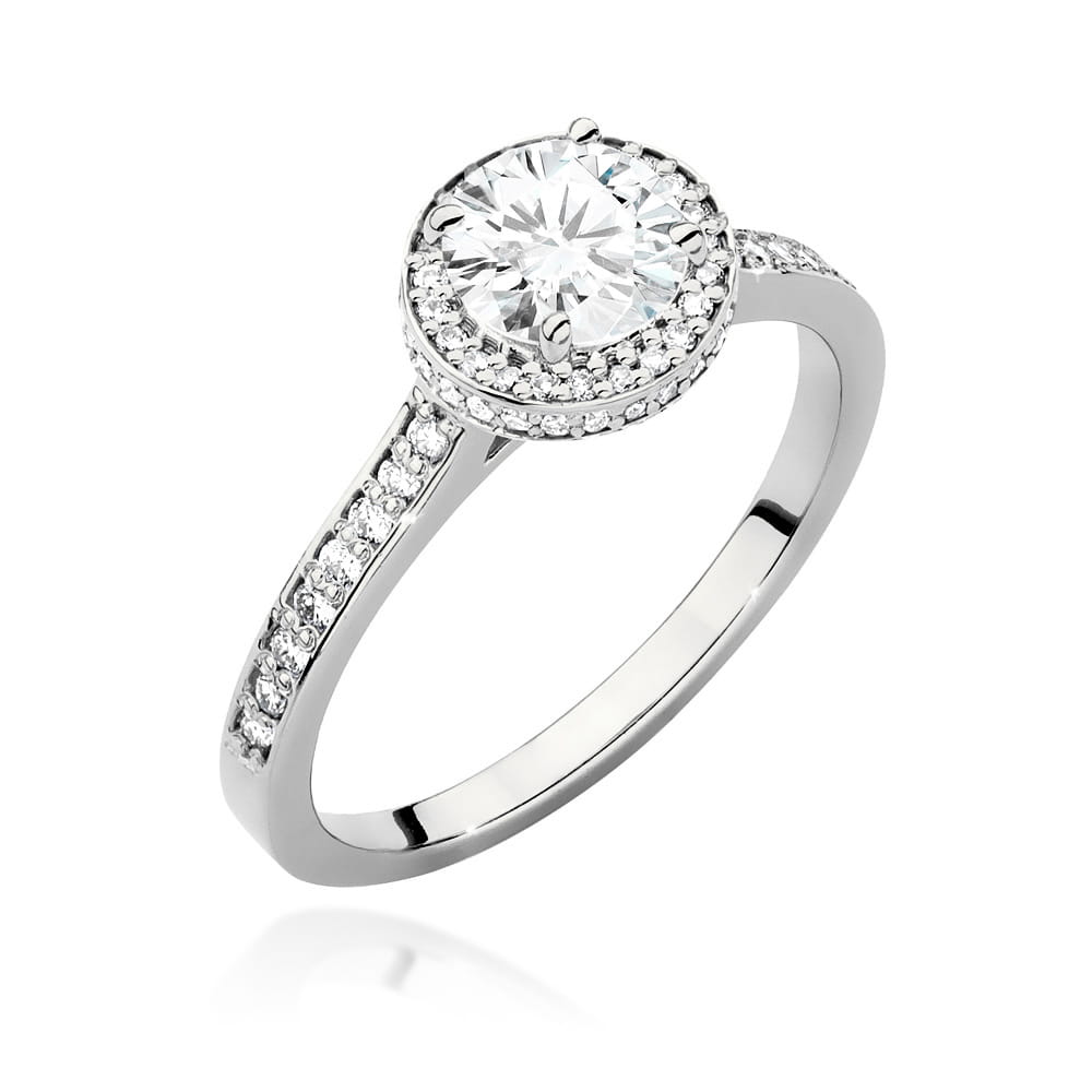Pierścionek W0508 Diament Laboratoryjny 0,70ct białe złoto