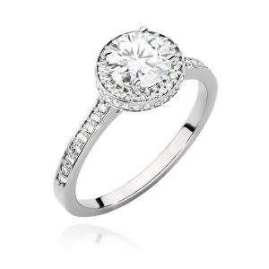 Pierścionek W0508 Diament Laboratoryjny 1,00ct białe złoto