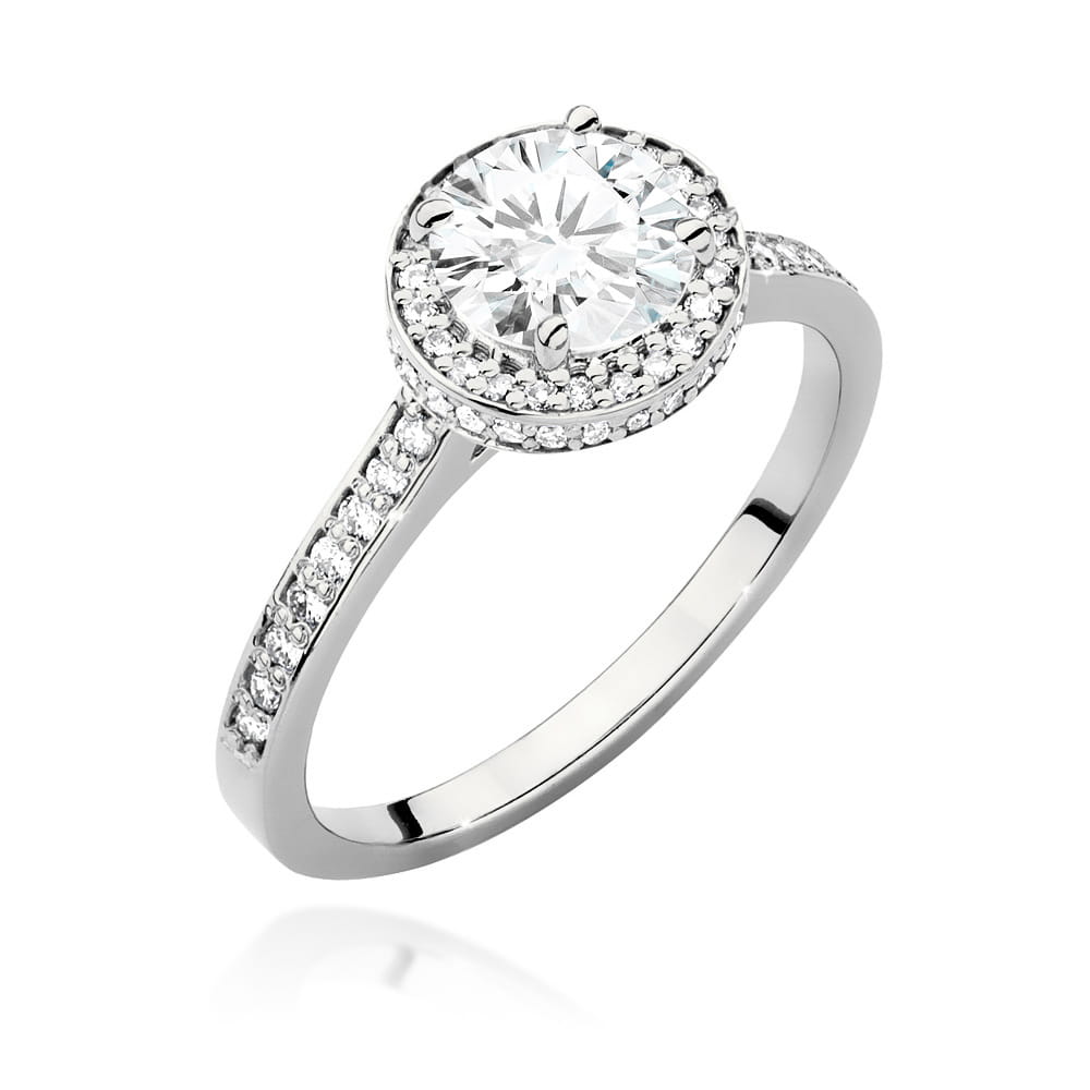 Pierścionek W0508 Diament Laboratoryjny 1,00ct białe złoto