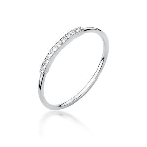 Pierścionek W0509 z diamentami białe złoto